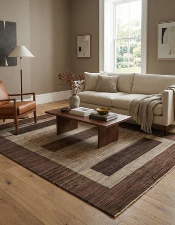6' 8 x 9' 6 Hand Knotted Modern Ziegler Rug