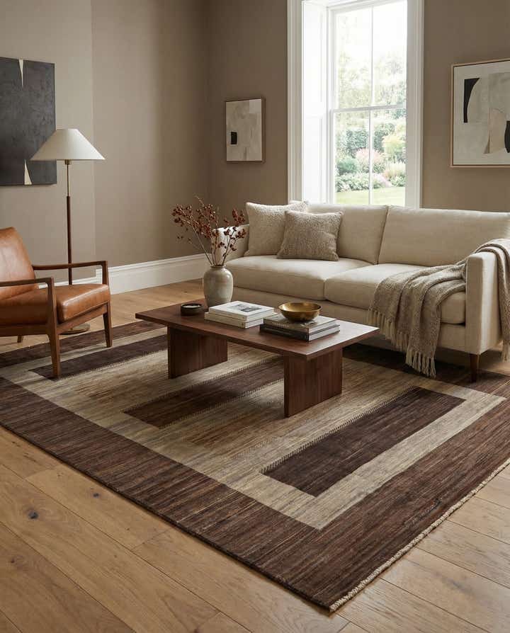 6' 8 x 9' 6 Hand Knotted Modern Ziegler Rug