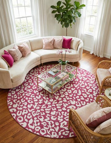 10' x 10' Easy-Clean Safari Indoor / Outdoor Round Rug