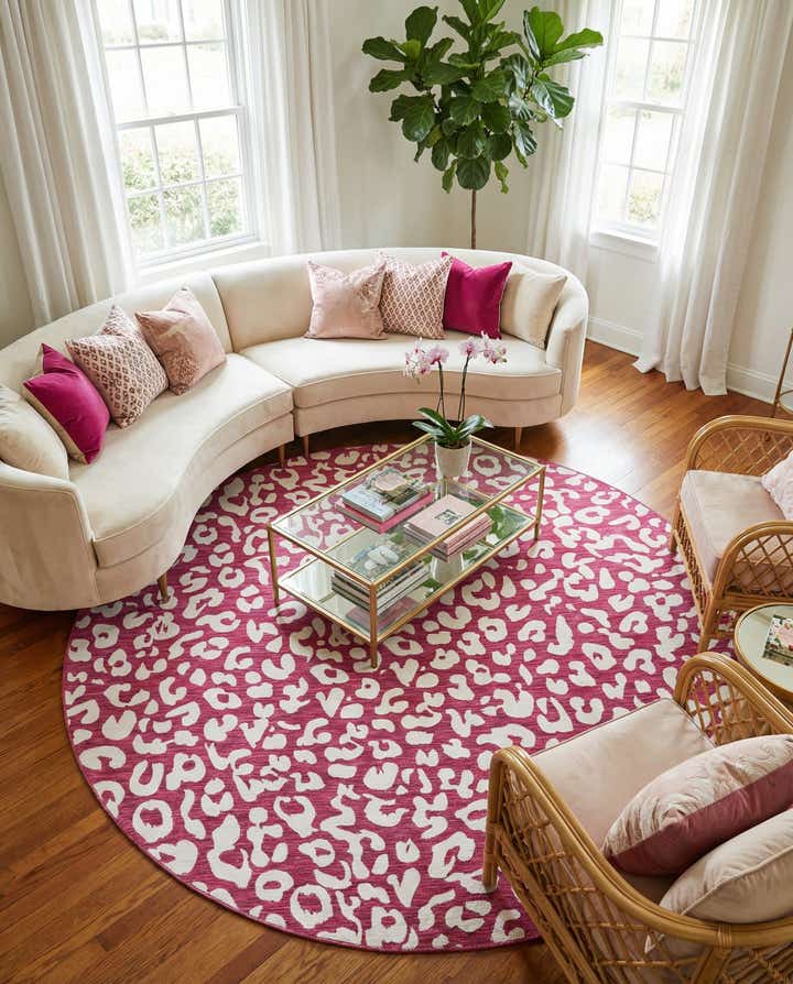 10' x 10' Easy-Clean Safari Indoor / Outdoor Round Rug