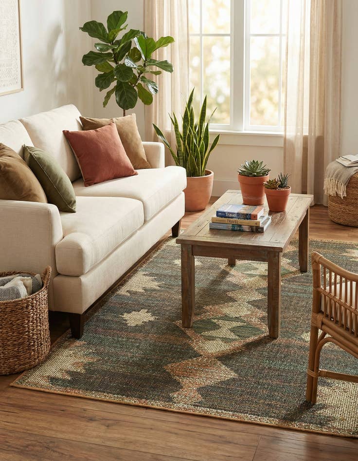 Detail image of 4' x 6' Easy-Clean Baja Indoor / Outdoor Rug
