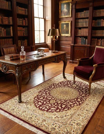 3' 3 x 4' 11 Ghom Silk Rug