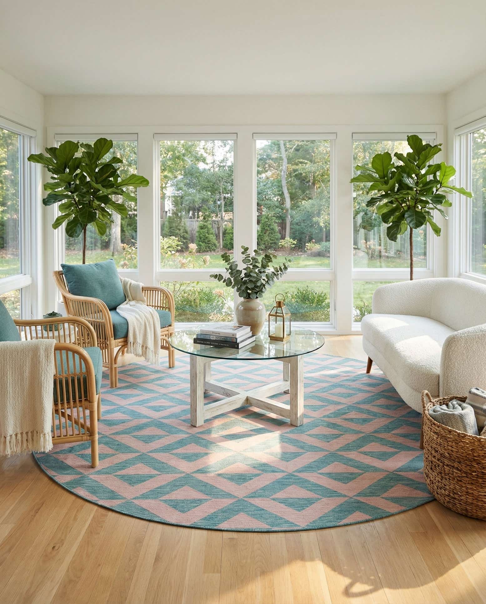 10' 8 x 10' 8 Easy-Clean Jill Zarin Napa Indoor / Outdoor Round Rug