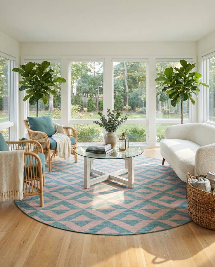 Detail image of 10' 8 x 10' 8 Easy-Clean Jill Zarin Napa Indoor / Outdoor Round Rug