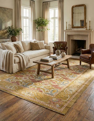 9' 7 x 14' 9 Hand Knotted Oushak Wool Rug