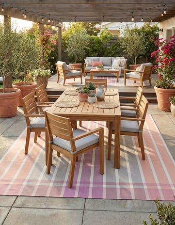 9' x 12' Easy-Clean Ribbon Indoor / Outdoor Rug