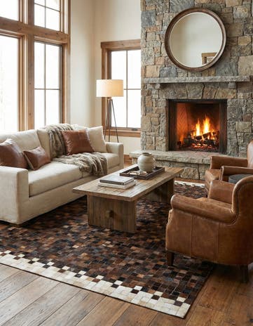 5' 1 x 8' 1 Cowhide Stocks Rug