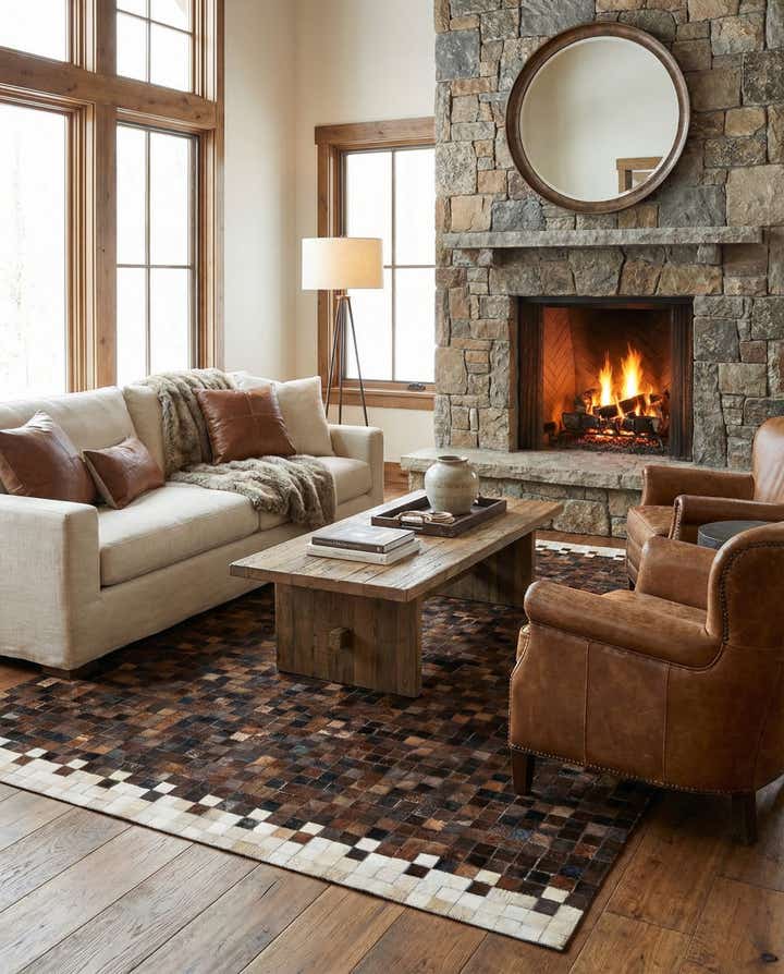 5' 1 x 8' 1 Cowhide Stocks Rug