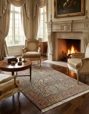 3' 7 x 5' 3 Kayseri Silk Rug