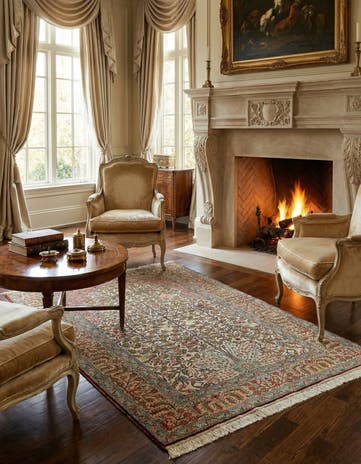 3' 7 x 5' 3 Kayseri Silk Rug