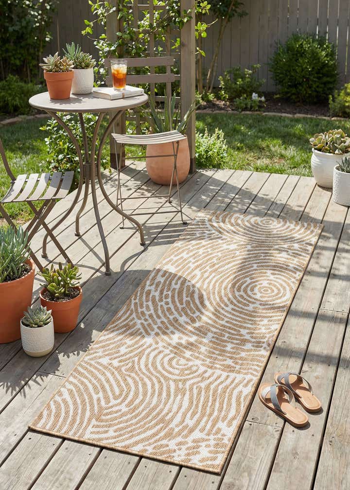 2' x 5' 3 Easy-Clean Modern Indoor / Outdoor Runner Rug