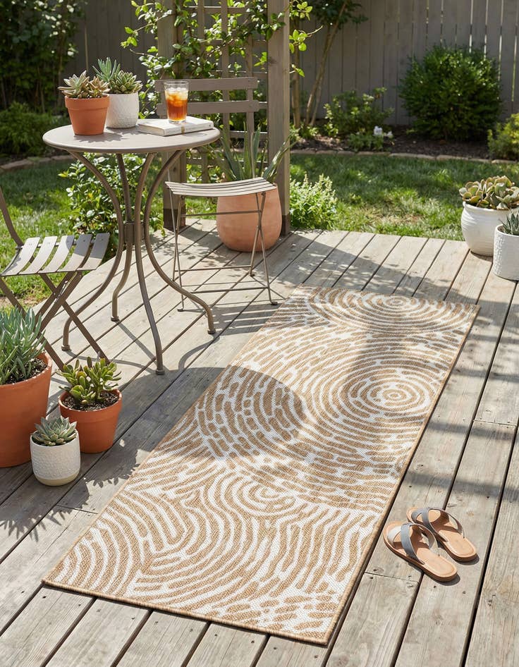 Detail image of 2' x 5' 3 Easy-Clean Modern Indoor / Outdoor Runner Rug