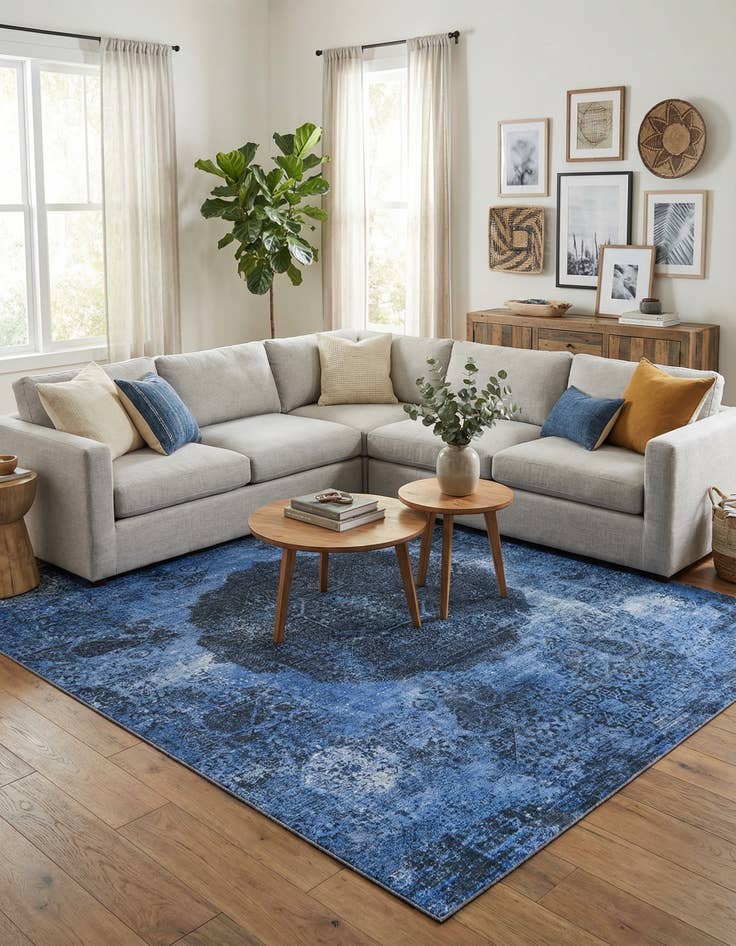 Detail image of  7' 10 x 10'  Washable Yara Rug