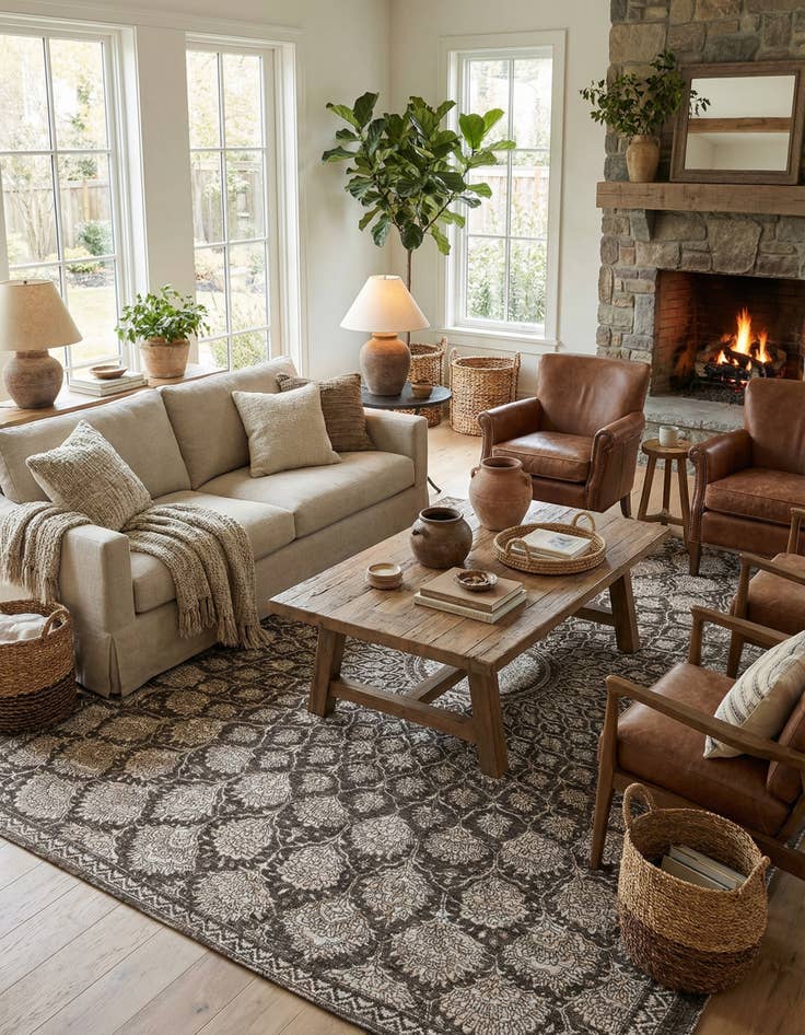 Detail image of 9' x 12' Chenille Jute Rug