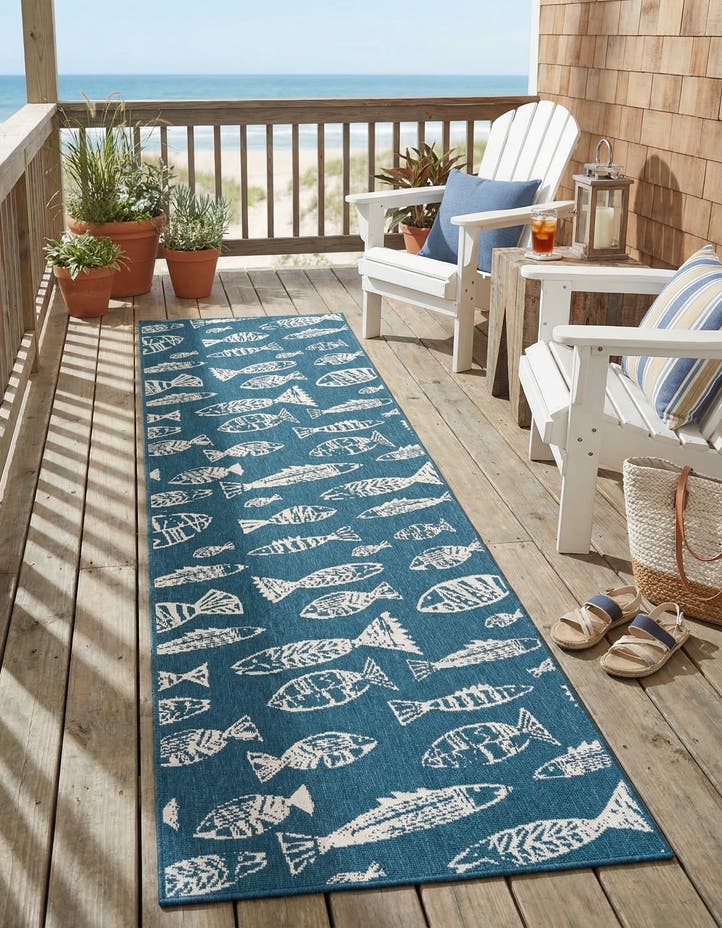 2' 7 x 10' Easy-Clean Coastal Indoor / Outdoo...