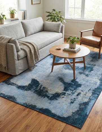 4' 6 x 6' 6 Hand Knotted Ultra Vintage Persian Wool Rug