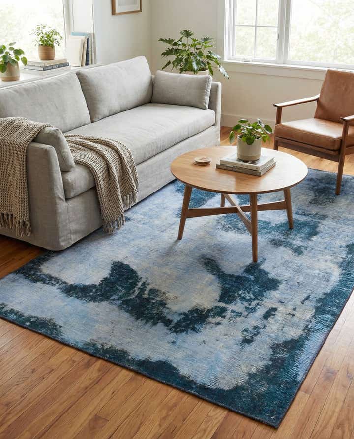 4' 6 x 6' 6 Hand Knotted Ultra Vintage Persian Wool Rug