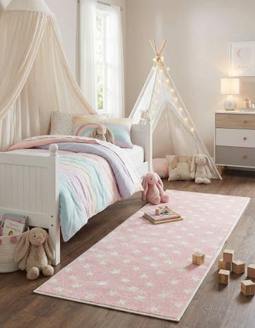 2' 2 x 6' Stars Whimsy Kids Runner Rug