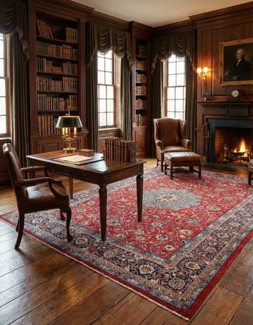 7' 3 x 11' Sarouk Wool Rug