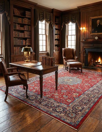 7' 3 x 11' Sarouk Wool Rug