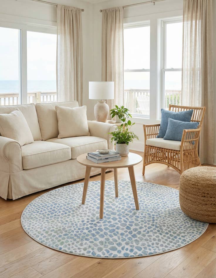 Detail image of  5' 3 x 5' 3 Kamala Washable Round Rug