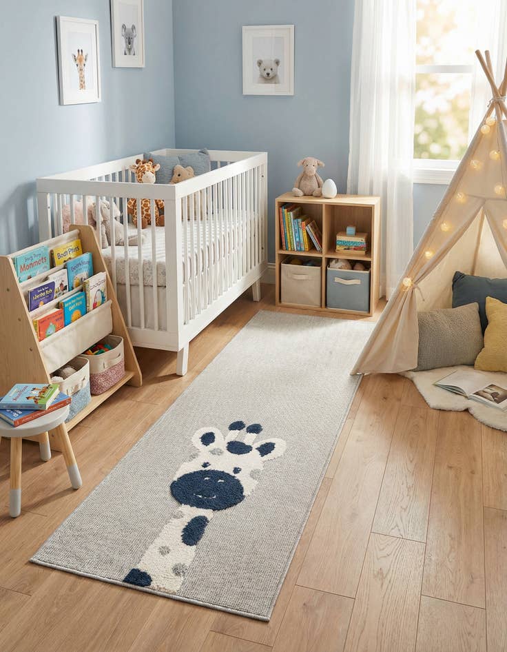 Detail image of 2' 7 x 6' Whimsy Kids Runner Rug