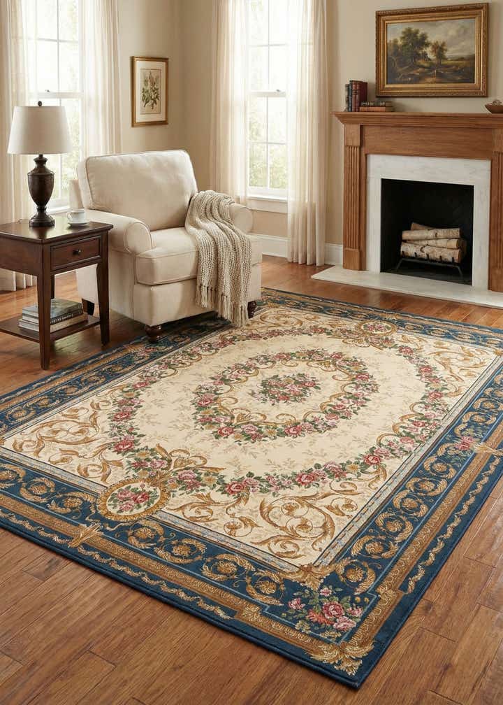 7' 10 x 10' Easy-Clean Traditional Indoor / Outdoor Rug