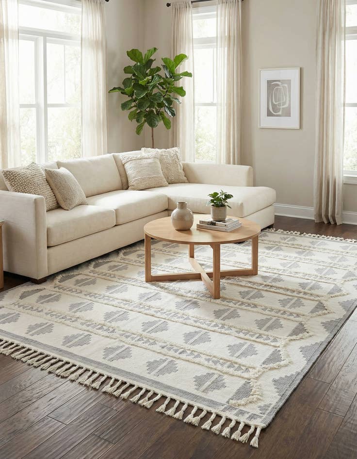 Detail image of  10' x 14' 1  Hand Woven Arizona Wool Rug