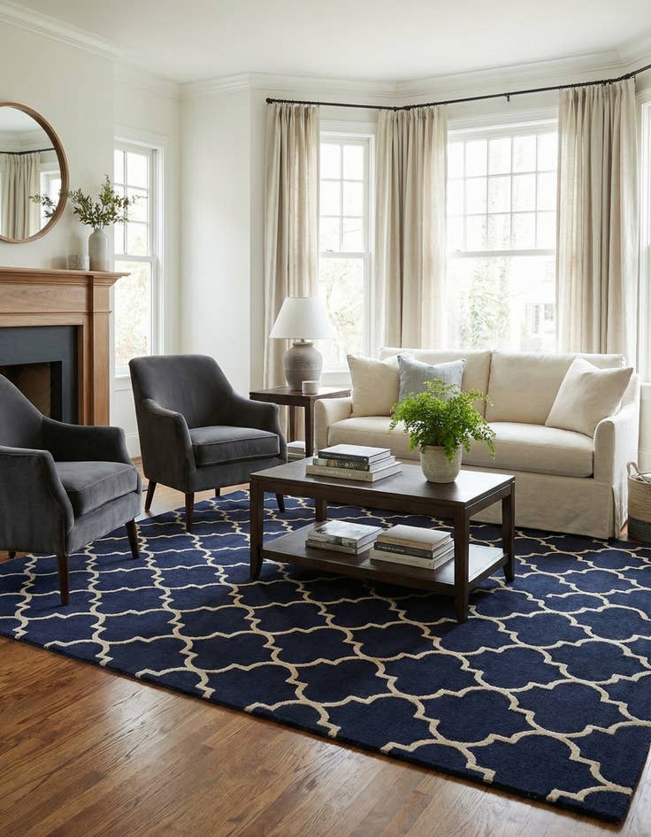 Detail image of  5' 1 x 8' Luna Wool Rug