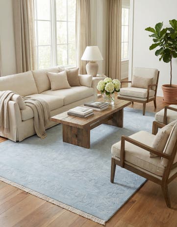 5' 7 x 7' 10 Hand Knotted Darya Wool Rug