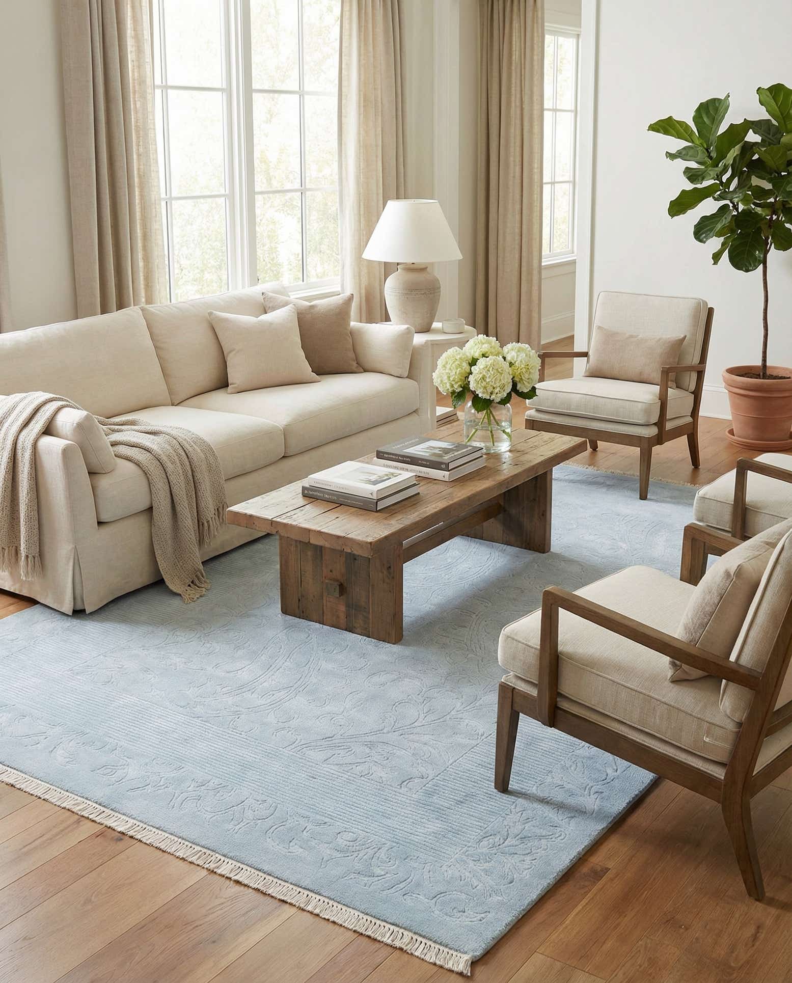 5' 7 x 7' 10 Hand Knotted Darya Wool Rug