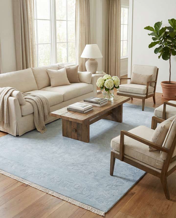 5' 7 x 7' 10 Hand Knotted Darya Wool Rug