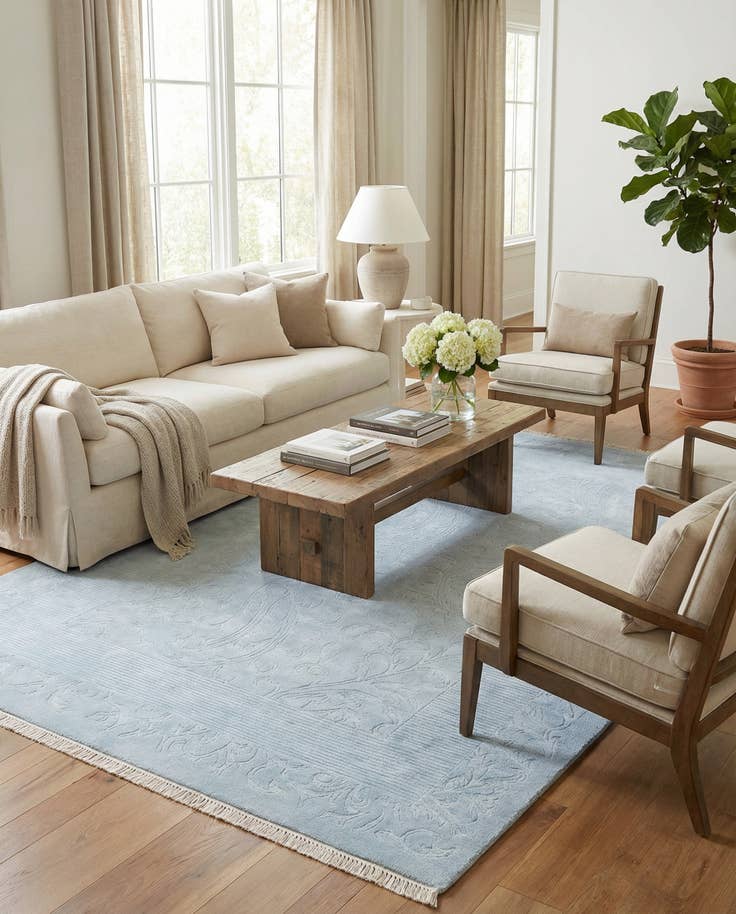 Detail image of 5' 7 x 7' 10 Hand Knotted Darya Wool Rug