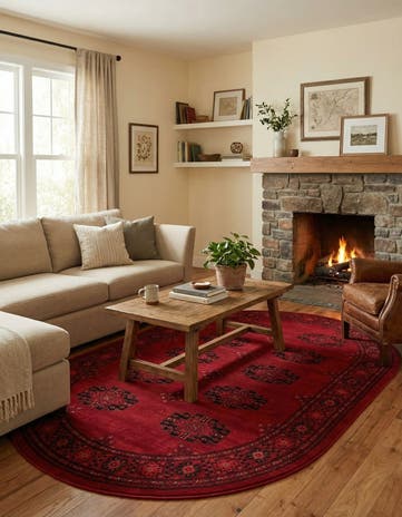 5' 3 x 8' Bokhara Oval Rug