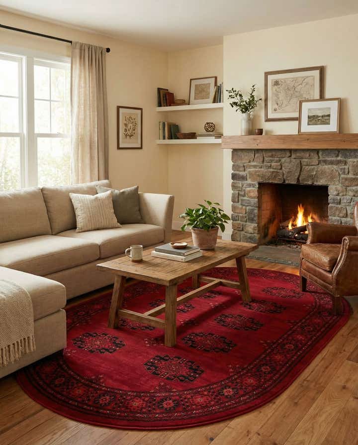 5' 3 x 8' Bokhara Oval Rug