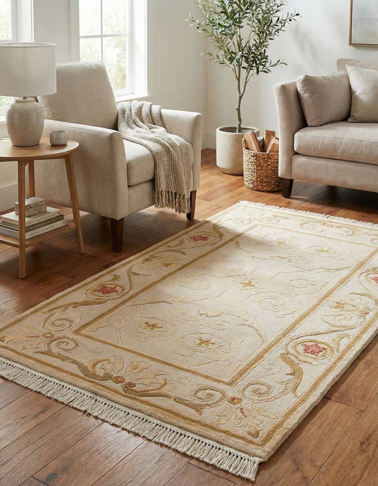 Detail image of 2' 9 x 4' 7  Hand Knotted Darya Rug