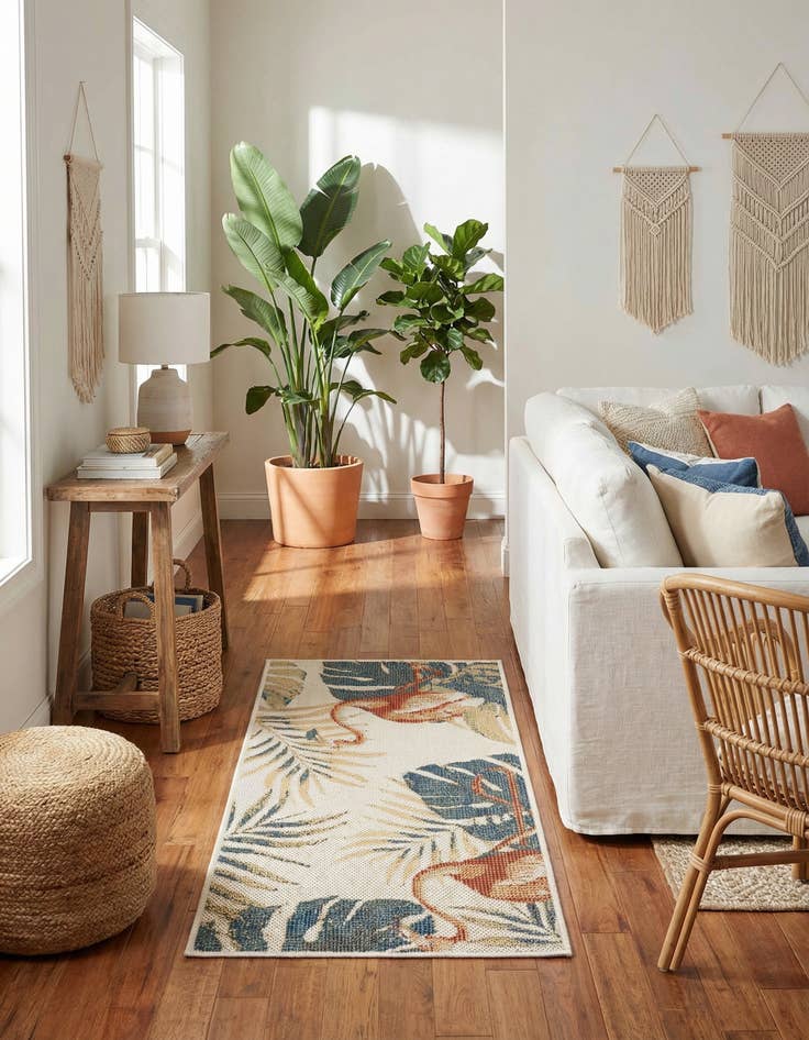 Detail image of 2' x 4'  Washable Baja Indoor / Outdoor Runner Rug