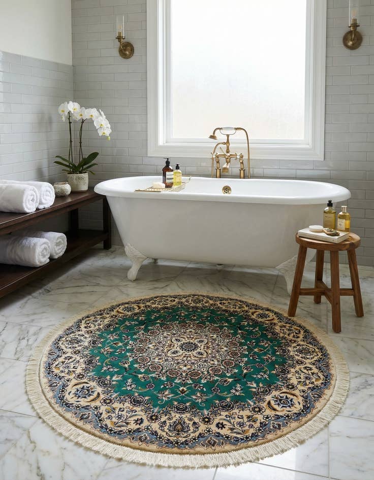 Detail image of 4' 11 x 4' 11 Nain Round Rug