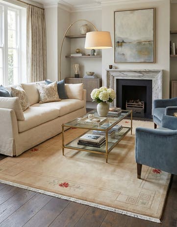 6' 6 x 9' 9 Hand Knotted Darya Wool Rug