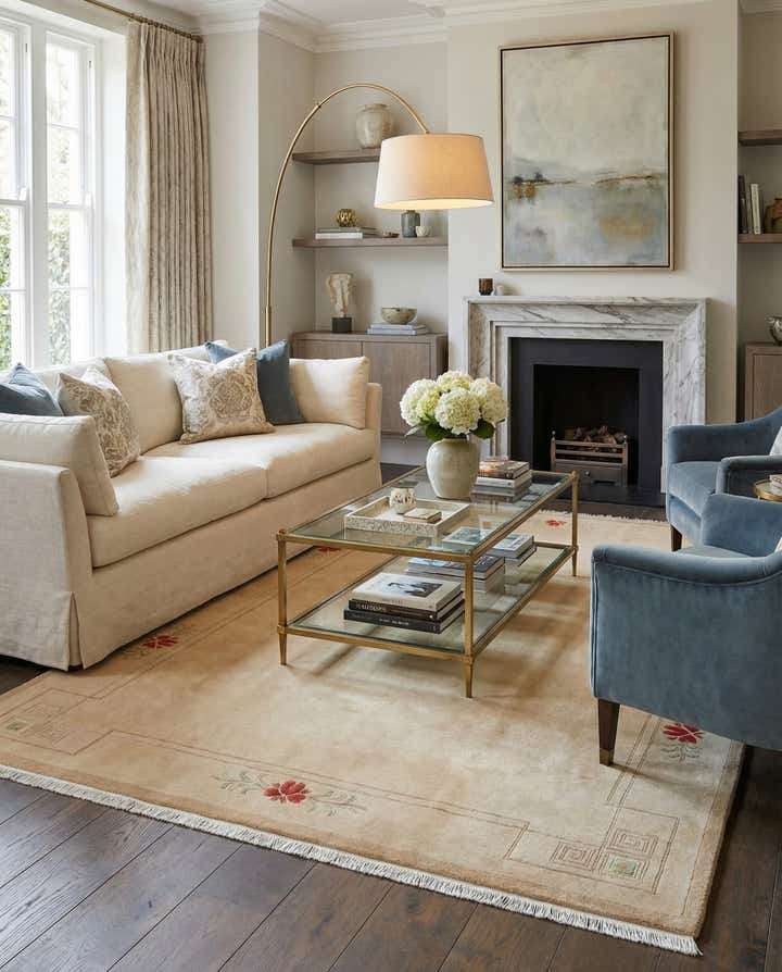 6' 6 x 9' 9 Hand Knotted Darya Wool Rug