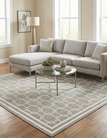 Jill Zarin Gray Metropolitan Uptown Square Rug