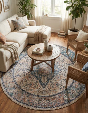 Blue Lola Round Rug