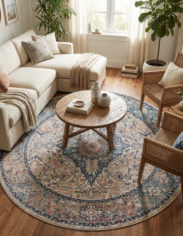 Blue Lola Round Rug
