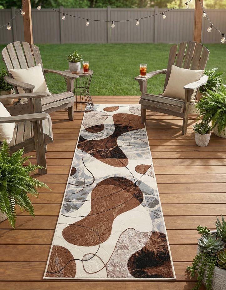 2' 7 x 10' Easy-Clean Modern Indoor / Outdoor...