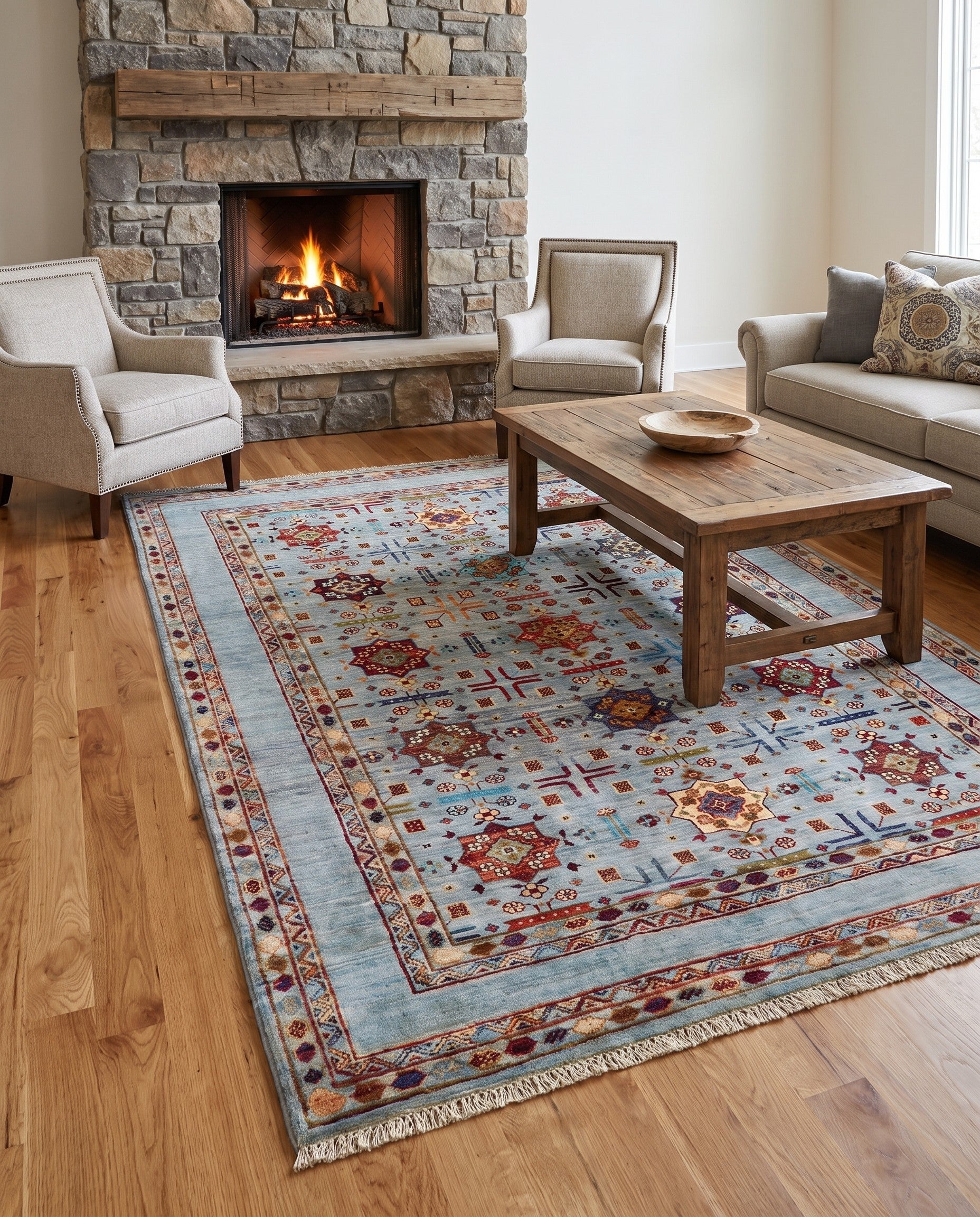 5' x 6' 9 Hand Knotted Ariana Ziegler Rug