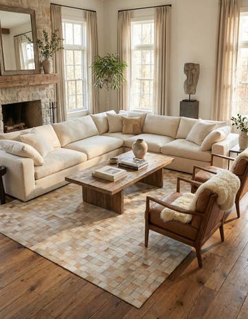8' x 9' 11 Cowhide Stocks Rug
