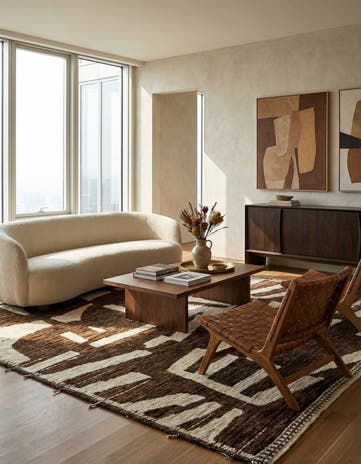 9' 3 x 11' 3 Hand Knotted Beni Marok Rug
