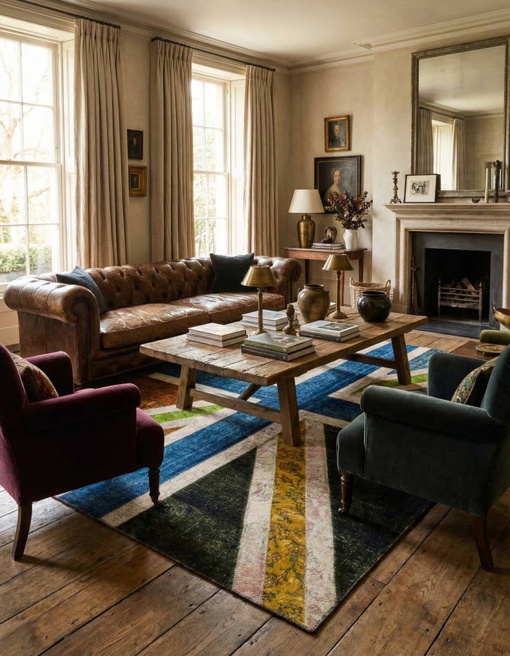 Detail image of 6' 9 x 10'  Hand Knotted Ultra Vintage Persian Wool Rug