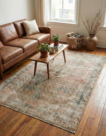 3' 10 x 6' 5 Hand Knotted Ultra Vintage Persian Wool Rug