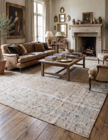 8' 6 x 11' 6 Hand Knotted Ultra Vintage Persian Wool Rug